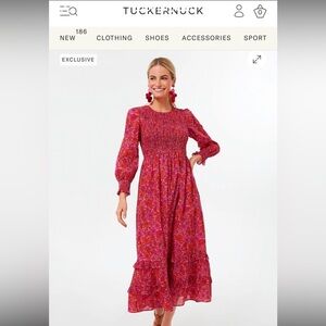 Pink City Prints Isabel V Neck Dress, 70s inspired  size XL